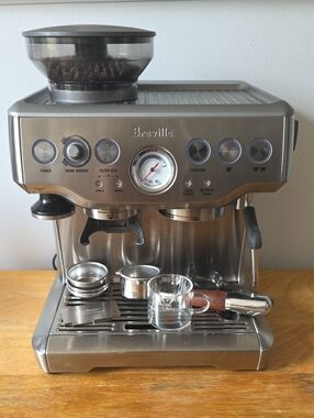 Breville Espresso Machine - Stainless Steel Silver W/accessories
